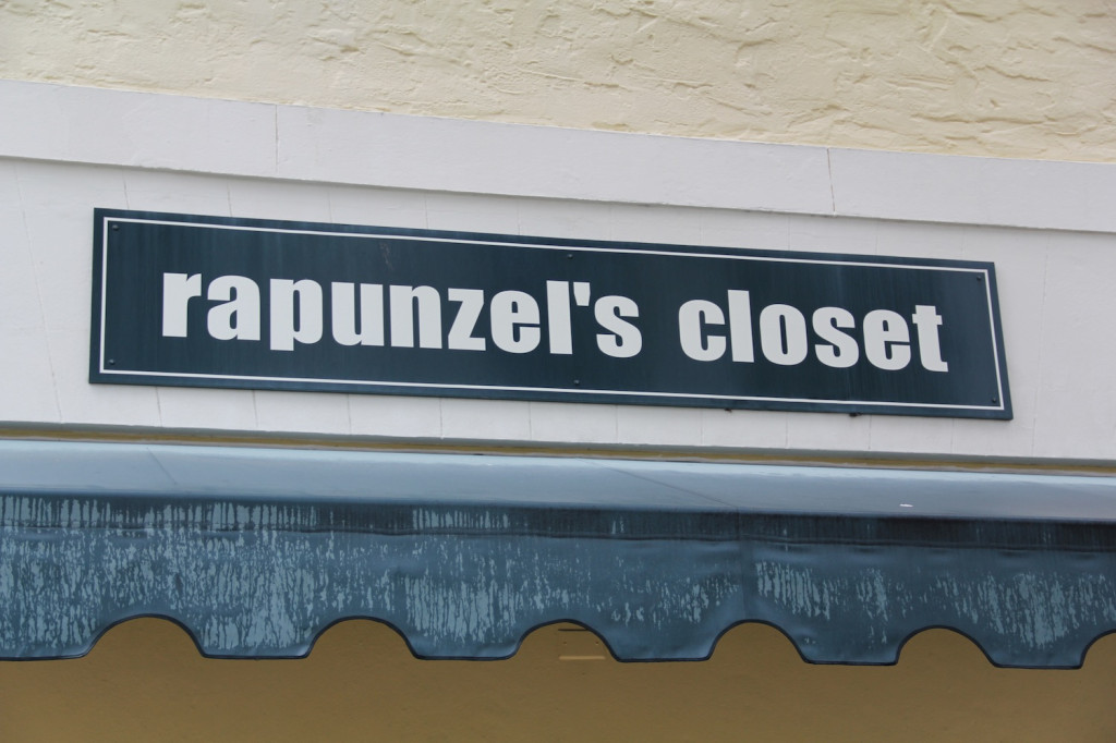 Rapunzels Closet Sign